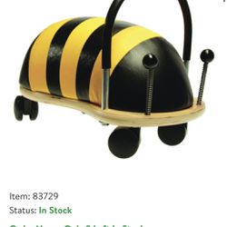 Prince Lionheart Bumble Bee Wheely Bug Ride Toy