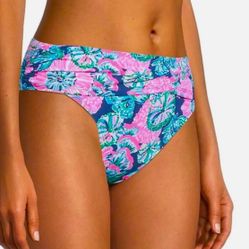 🌴 Lilly Pulitzer Lagoon Sarong Hipster Bikini Bottoms – Size 14 – Style #001279