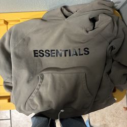 Large Tan Essentials Hoodie!