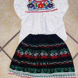 Traje Mexicano De Bebe Niña 
