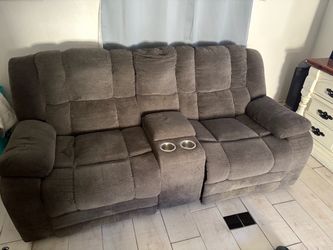 Double Recliner Sofa with Center Console