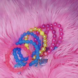 Hand made beaded bracelet  With Charm