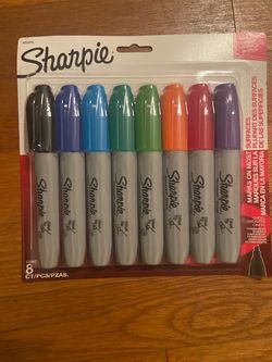 Sharpie Chisel Tip Permanent Markers 8-Pack NEW