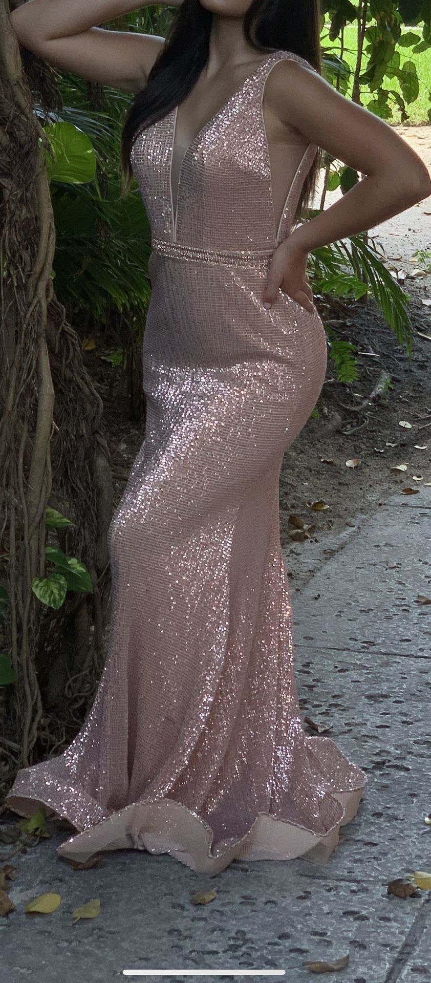 Designer Camille La Vie Ball Gown Rose Gold Dress