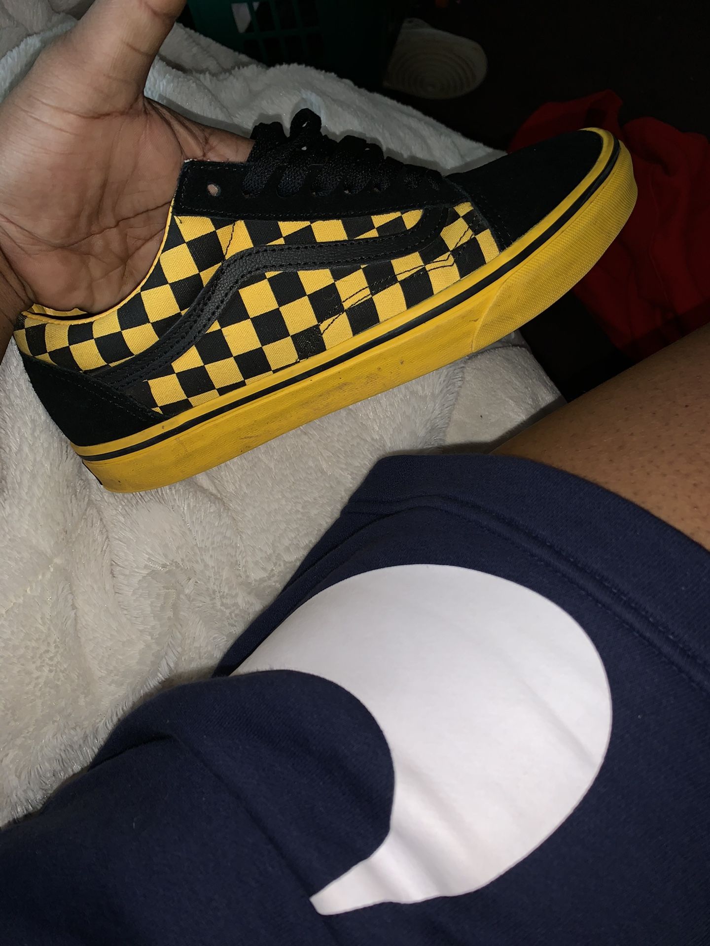 Black and yellow vans