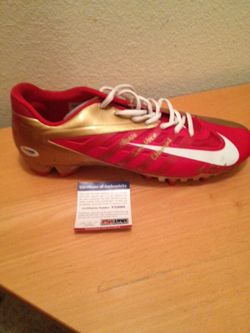 49ers Mario Manningham GAME USED & Signed Cleat w/PSA!