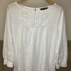 Ralph Lauren size medium white shirt blouse top 