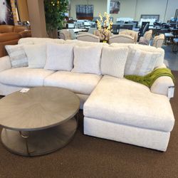 New White Beautiful Sectional Sofa Couch 