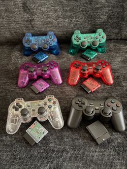 NEW Wireless PS2 controllers Compatible with Playstation 2 console Slim Fat dongle receiver included
