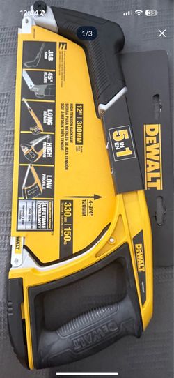 Brand New DEWALT 12-inch 5-in-1 Multifunction Hacksaw