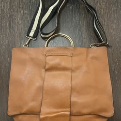 Zara Brown Leather Purse With Strap