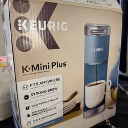 New K-Mini Plus Keurig Single Serve Coffee Maker Machine Blue