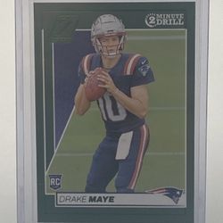 2024 Panini Zenith Football DRAKE MAYE #129 Rookie 2 Minute Drill RC Parallel 