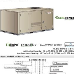 Lennox 3 Ton 380v/420v Roof Top A/C Heat Unit (new)