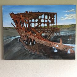 Original Acrylic Painting “The Wreck of the Peter Iredale”