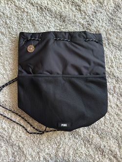 Victoria’s Secret PINK Black Drawstring Gym Hiking Bag