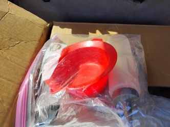 Salon stuff, perm rods, spiral perm rods, rollers, brushes, tint bowl, aluminum foil, sanex