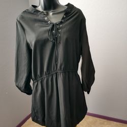 NWT justify long sleeve knee length dress size large
