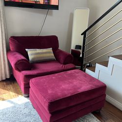 Burgundy sofa