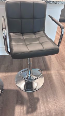 2 Gray Adjustable Bar Stool