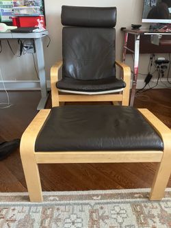 IKEA POÄNG Armchair and Ottoman
