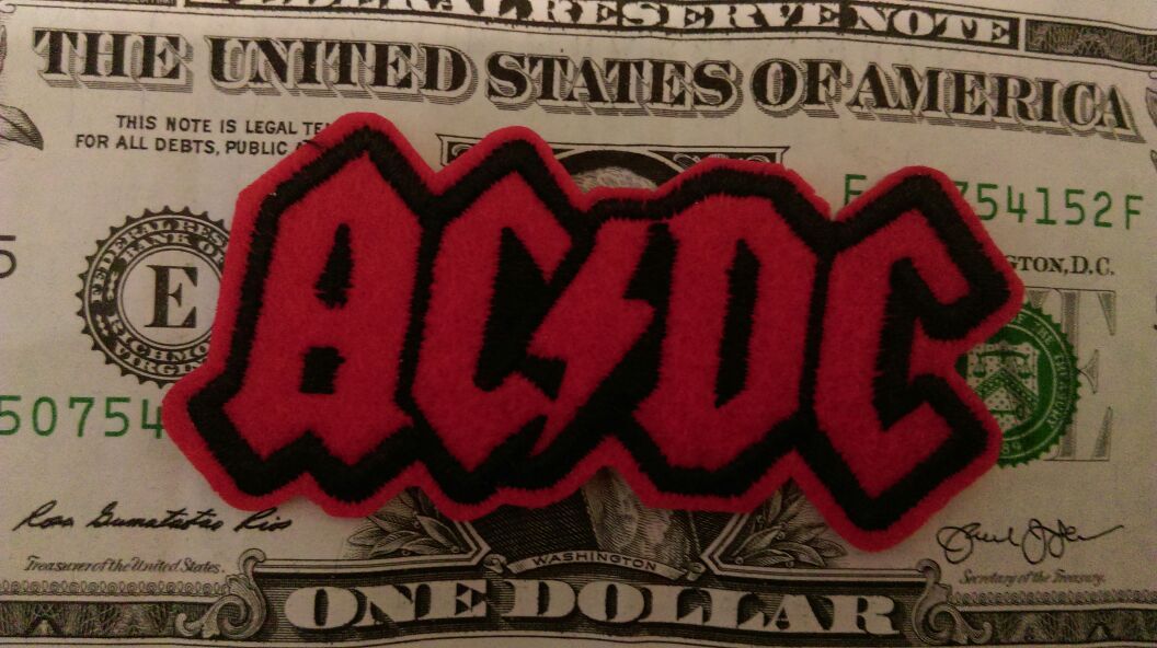 New AC/DC iron on patch