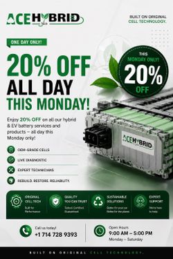 Hybrid battery replacement unit for prius / with new batteries