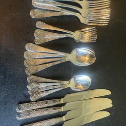 Engraved Silverware Snowflake Design