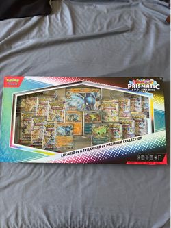 Pokemon Prismatic Evolutions Lucario ex and Tyranitar ex Premium Collection