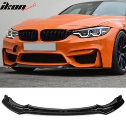 Fits 2015-2020 BMW F80 M3 F83 F82 M4 CS Style Gloss Black Front Bumper Lip Spoiler ABS