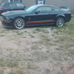 2010 Shelby GT 500 BLACK WITH RED RACING STRIPS