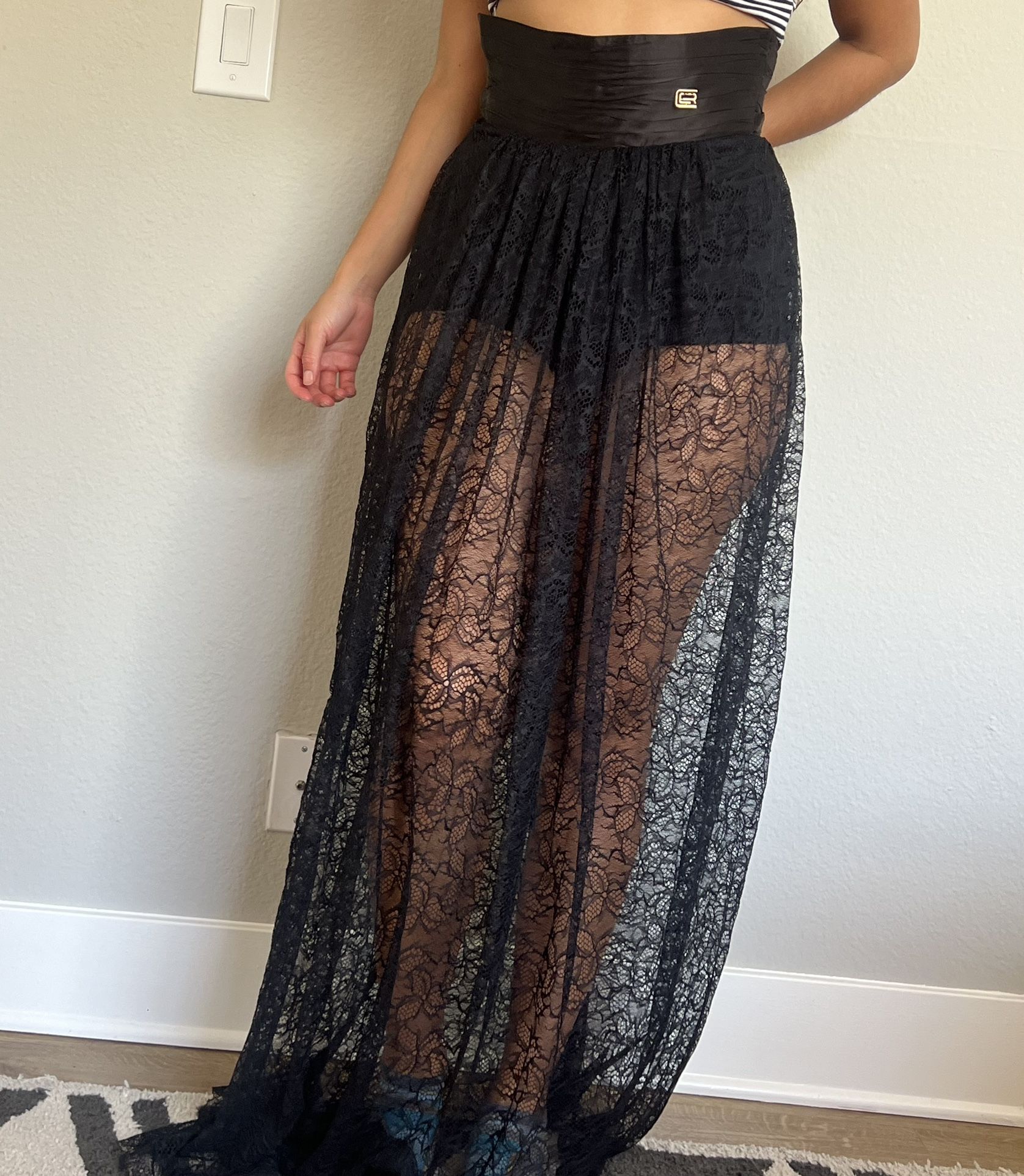 Roberto Cavalli Lace Maxi skirt 