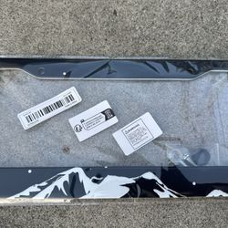 License plate frame stainless steel