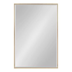 24.7" x 36.7" Rhodes Rectangle Wall Mirror Gold - Kate & Laurel All Things Decor