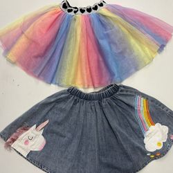 Lola And The Boys Rainbow Unicorn Skirts Size 6