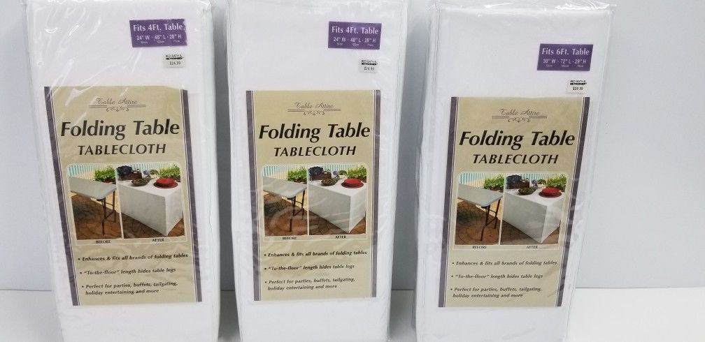 New Folding Table Full Lenght Tablecloths