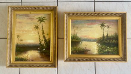 Oil paintings, Tommy, Bahama comforter
