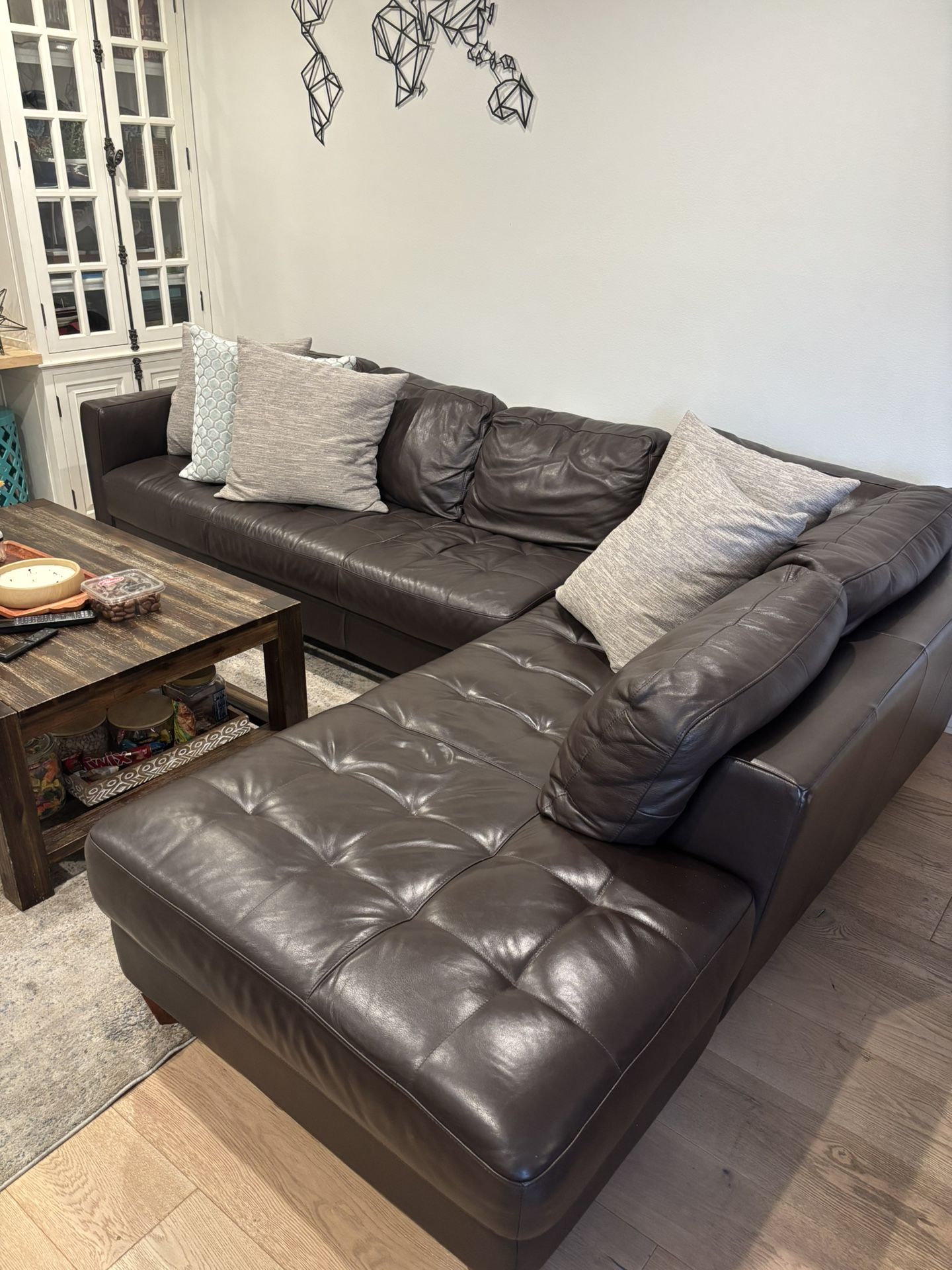 Sectional Real Leather Sofa