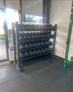 Dumbbells with rack
