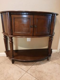 Crescent table/ cabinet (traditional style)