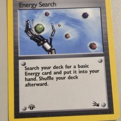 Pokémon TCG Trainer Card: Energy Search 59/62 1st Edition