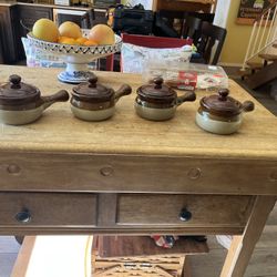 Hand painted soup  tureens with lids