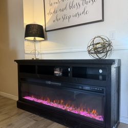 Tv Stand/Media Center With Fireplace 
