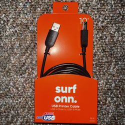 USB Printer Cable 10ft