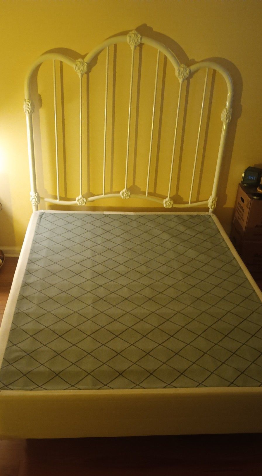 Full Size Bed Frame  Headboard Spring Box