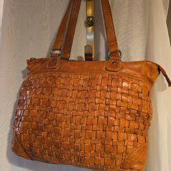 VILENCA Holland Bethany Shoulder Bag-Distressed Genuine Brown Leather