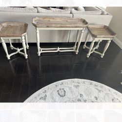 Pier 1 3-Piece Accent Table Set – Console Table + 2 Side Tables
