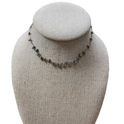 Vintage Silver Toned Bling Stars Necklace