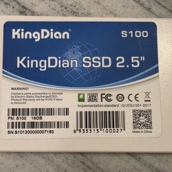 KingDian 16GB SSD 2.5” – SATA – Works Perfectly Like-new 