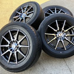 Rims Black Rines  Wheels 5 Lugs 5x114.3 Has For Lexus Infiniti Mustang Accord Civic Maxima Altima Camry Avalon Crown Victoria Genesis 